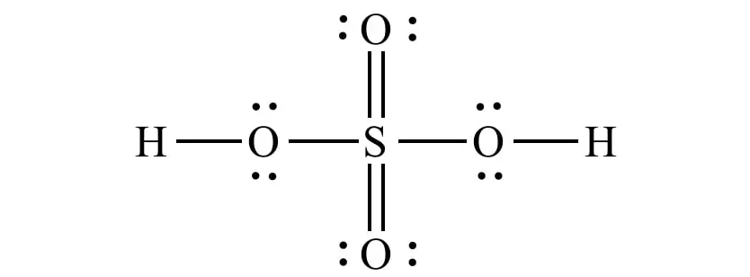 Công thức cấu tạo của axit H2SO4